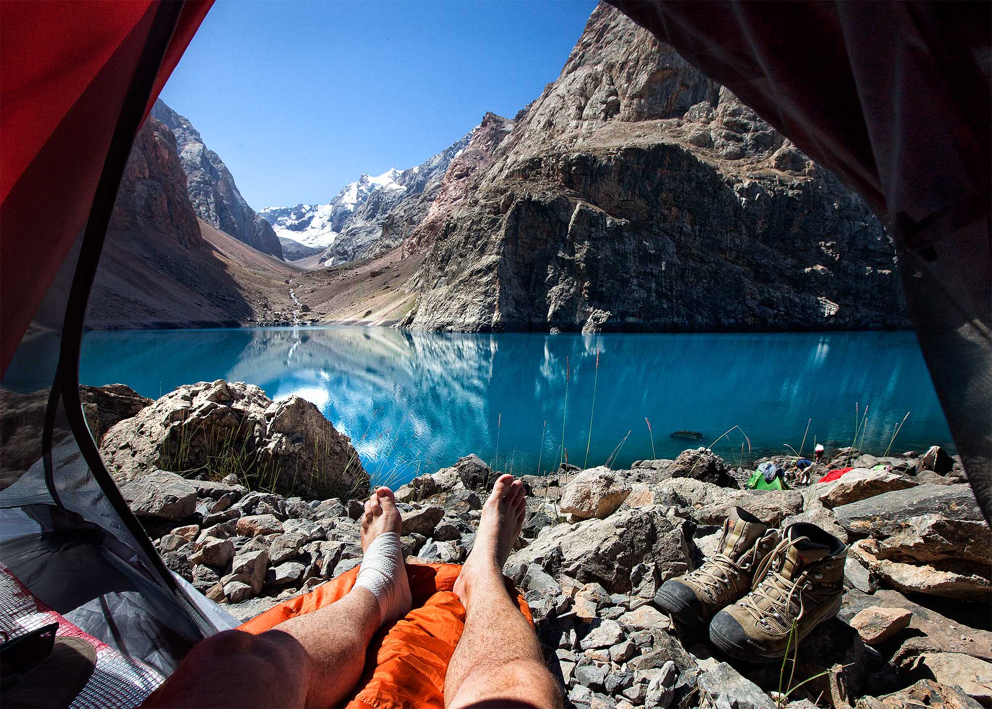 Lake views from the tent