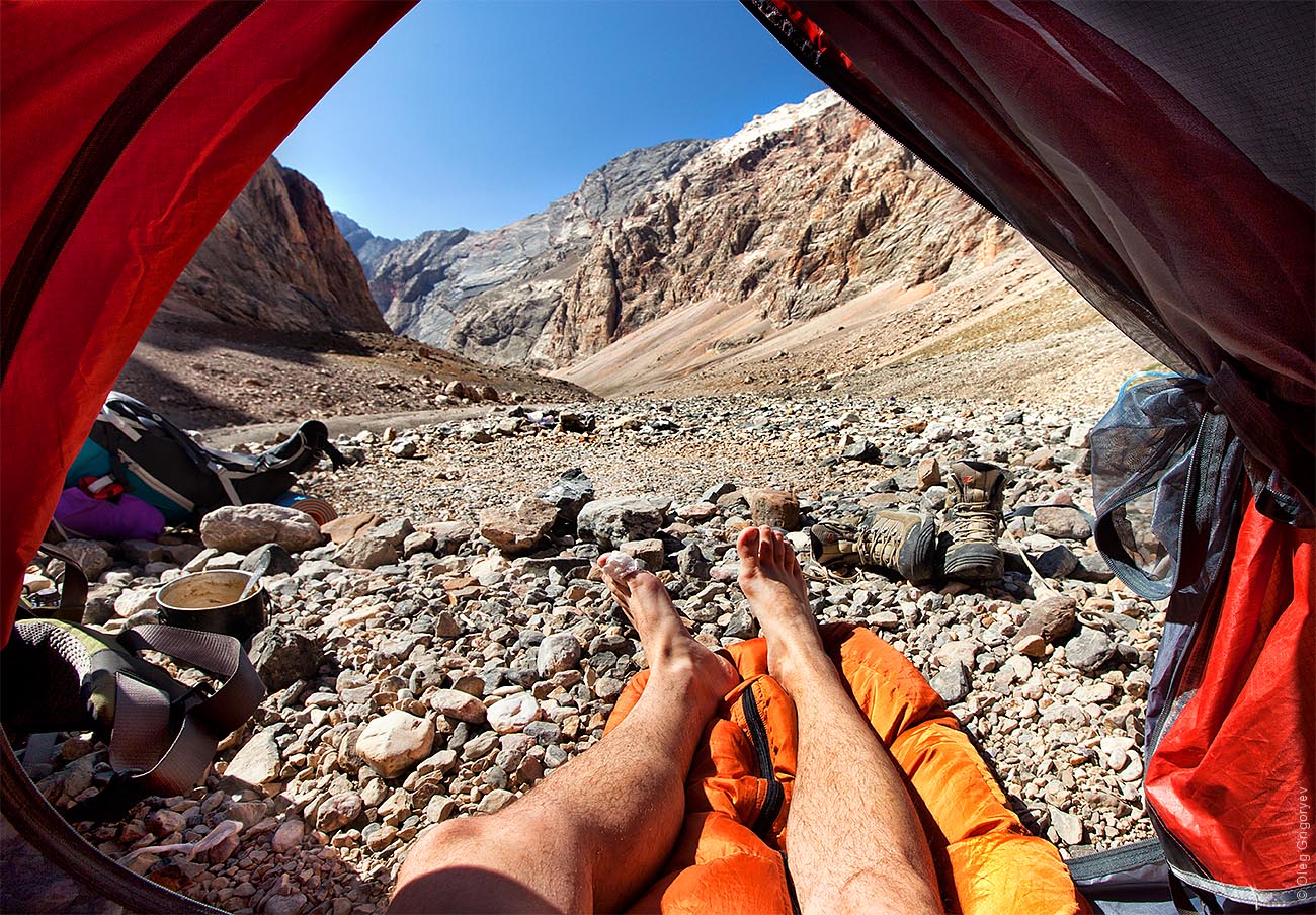 Tajikistan view from the tent