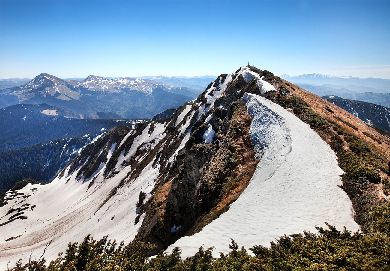 Mount Pip Ivan of the Marmarosh massif in Ukraine