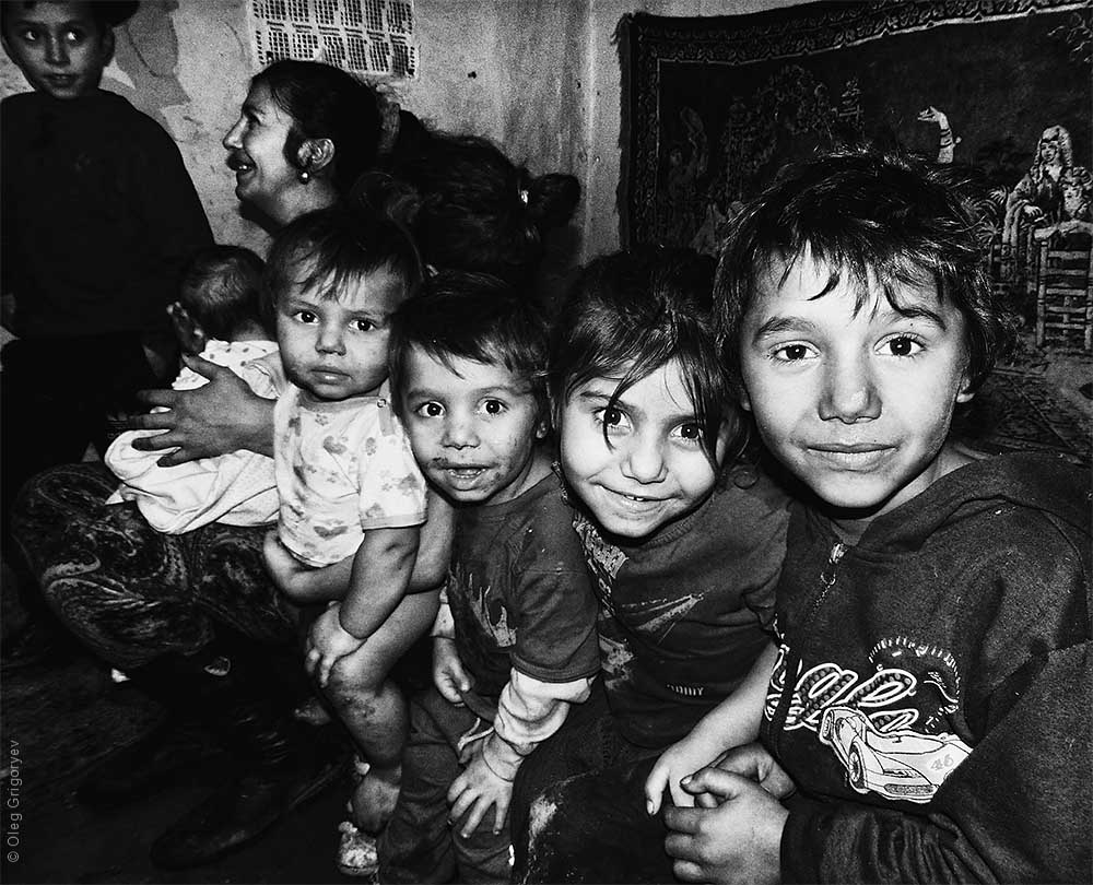 Gypsy children in the camp