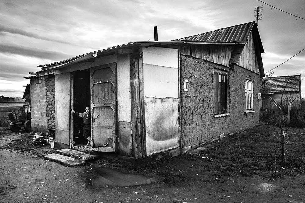 Gypsy settlement in Ukraine